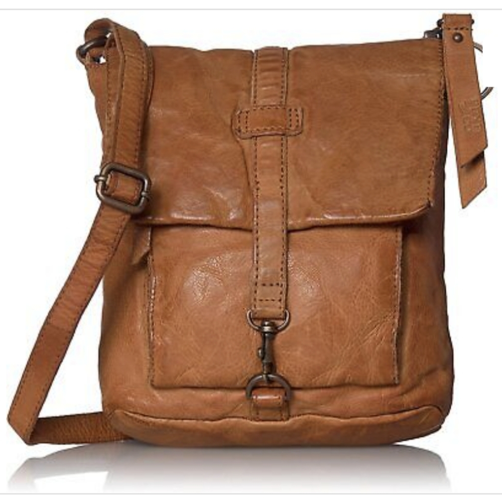 Frye Rubie Messenger Crossbody Bag Cognac